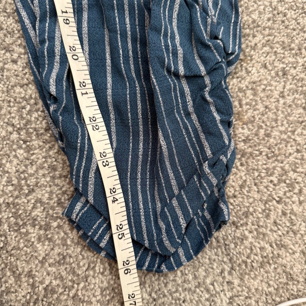 Carve Designs Blue White Striped Ruched Ankle Jogger Pants Womens Medium M - Picture 6 of 6